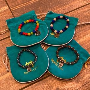 4 rustic cuff bracelets